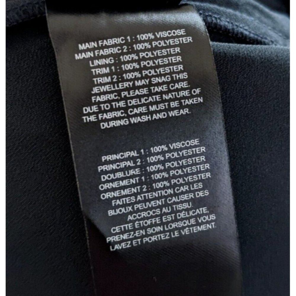 Self Portrait Twist Front Ditsy Mini Dress Floral Black Long Sleeve Size 8 BNWT - Picture 10 of 10